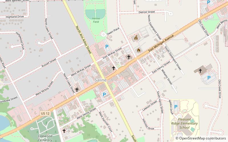Saline First Presbyterian Church location map