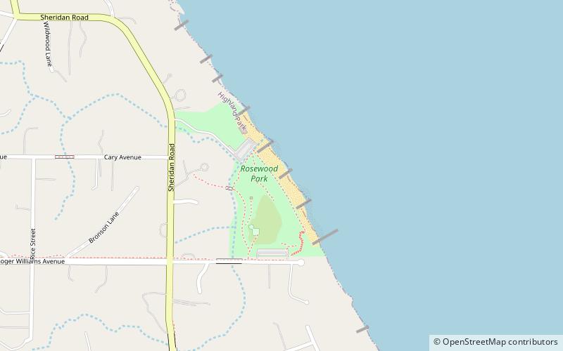 rosewood beach highland park location map