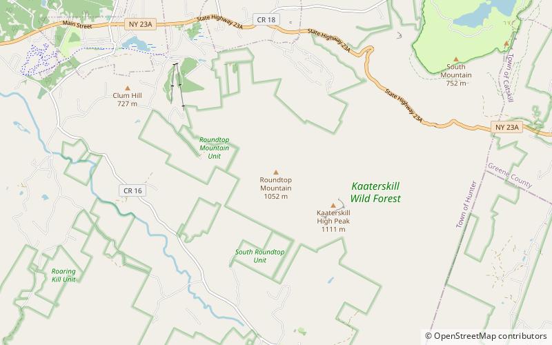 Roundtop Mountain location map