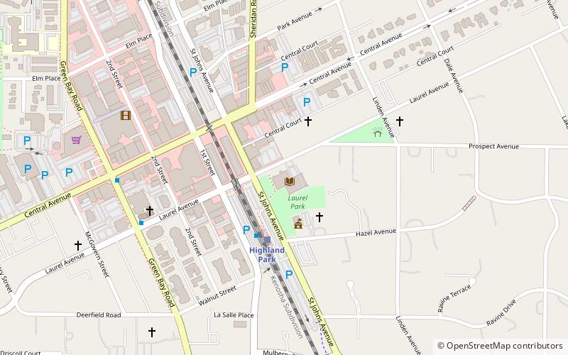 Highland Park Public Library location map
