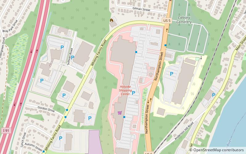 The Holyoke Mall location map