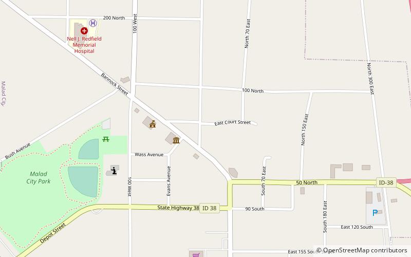 Co-op Block and J. N. Ireland Bank location map