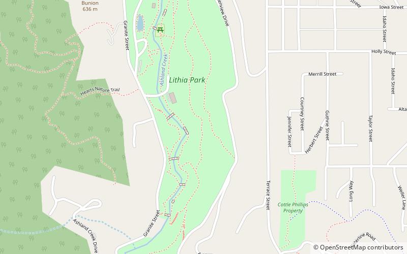 Ashland Creek location map