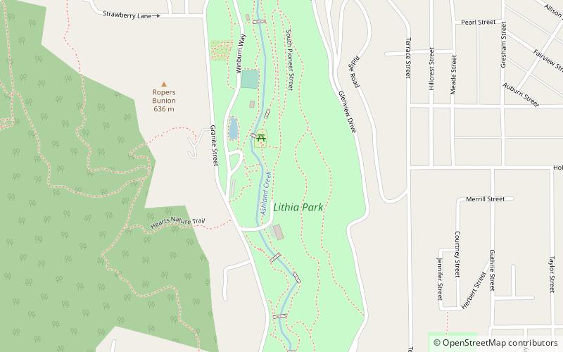 Lithia Park location map