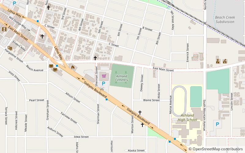 Ashland Cemetery location map