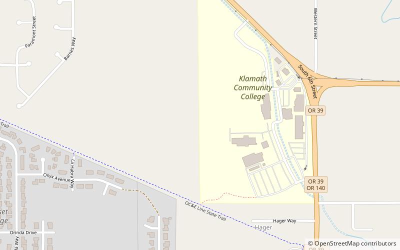 Klamath Community College location map