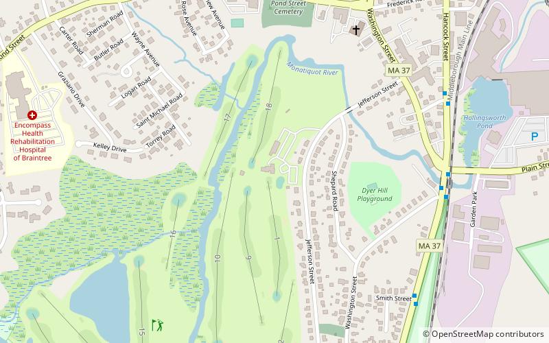 Braintree Municipal Golf Course location map