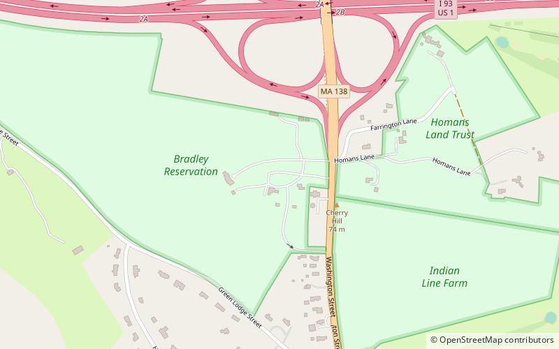 Eleanor Cabot Bradley Estate location map