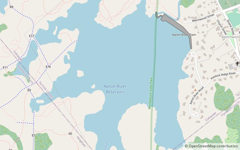 Aaron River Reservoir location map