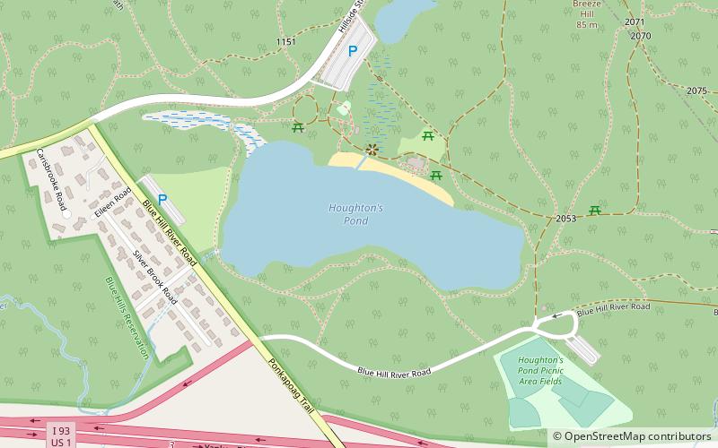 Houghton’s Pond location map