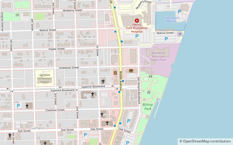 Wyandotte Museums location map