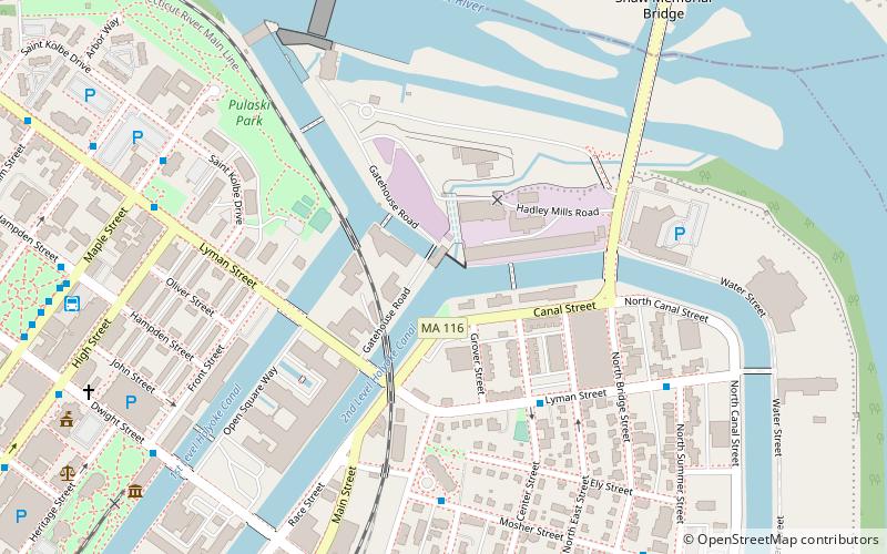 Holyoke Canal System location map