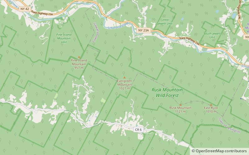 Evergreen Mountain location map