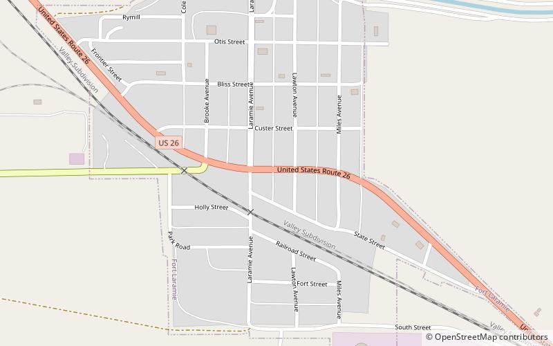 Fort Laramie location map