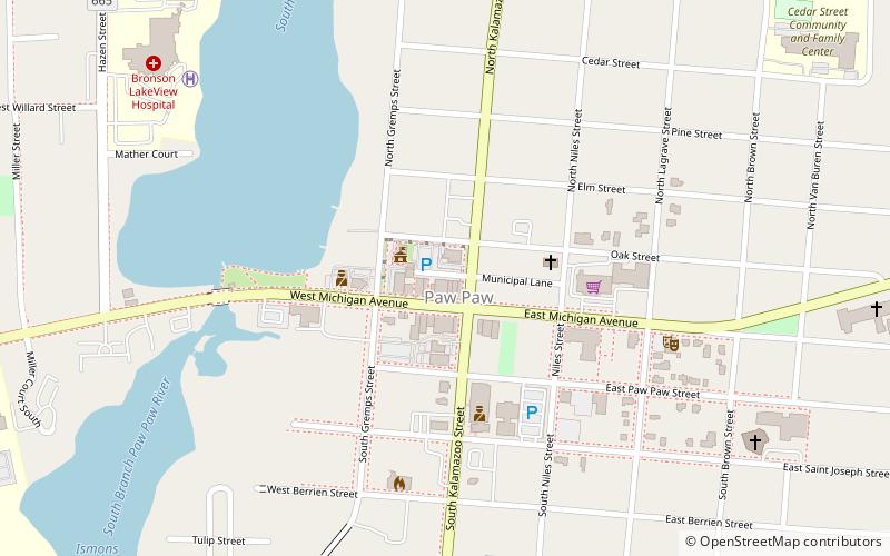 Paw Paw City Hall location map