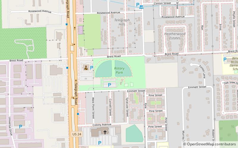 Taylor Softball - Rotary Park location map