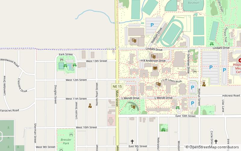 wayne state college arboretum location map