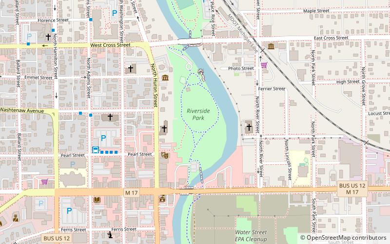 Ypsilanti Historic District location map