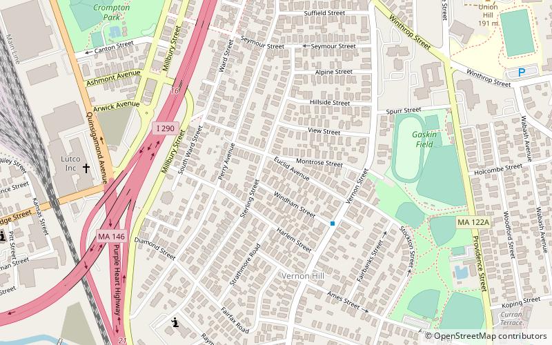 Euclid Avenue–Montrose Street Historic District location map
