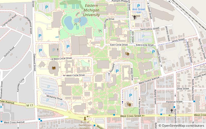Eastern Michigan University College of Education location map