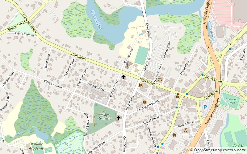 First Church and Parish in Dedham location map