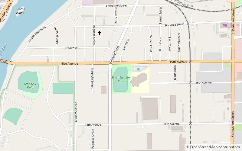 Beyer Stadium location map