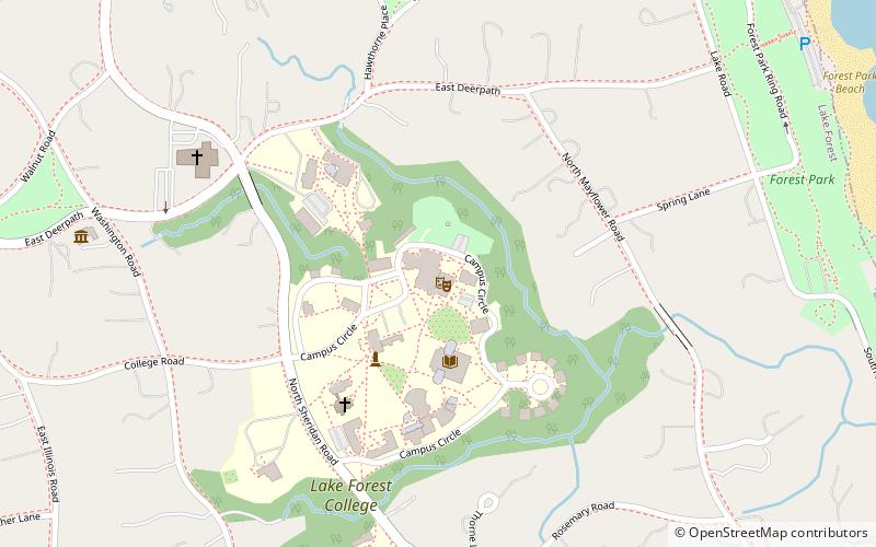 Lake Forest Historic District location map