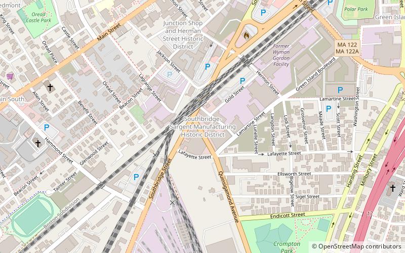 Southbridge-Sargent Manufacturing District location map