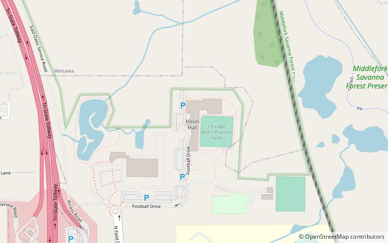 Halas Hall location map