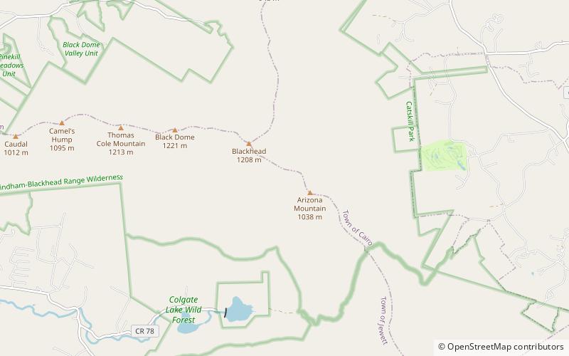 Blackhead Mountains location map