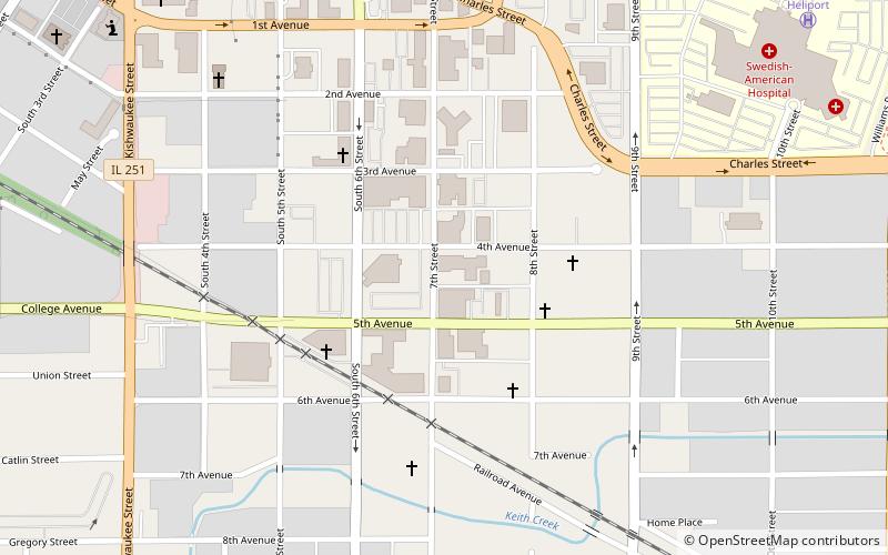 Seventh Street Commercial Historic District location map