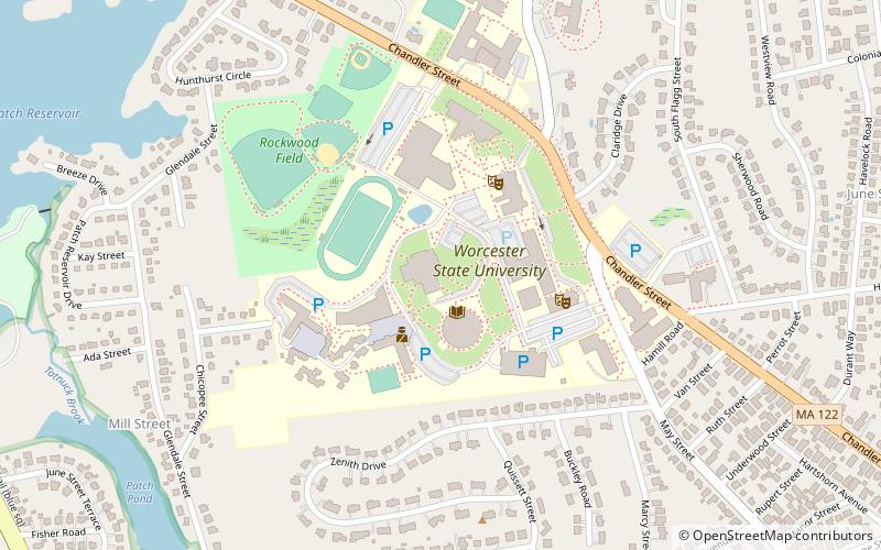 universite detat de worcester location map