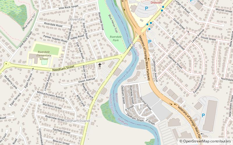 moseleys on the charles dedham location map
