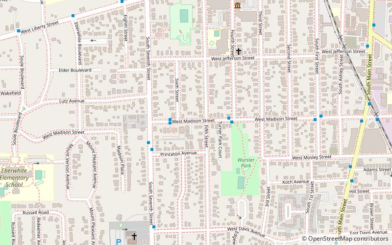 Old West Side Historic District location map