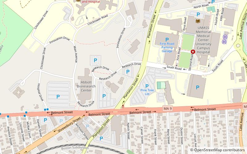 Worcester State Hospital Farmhouse location map