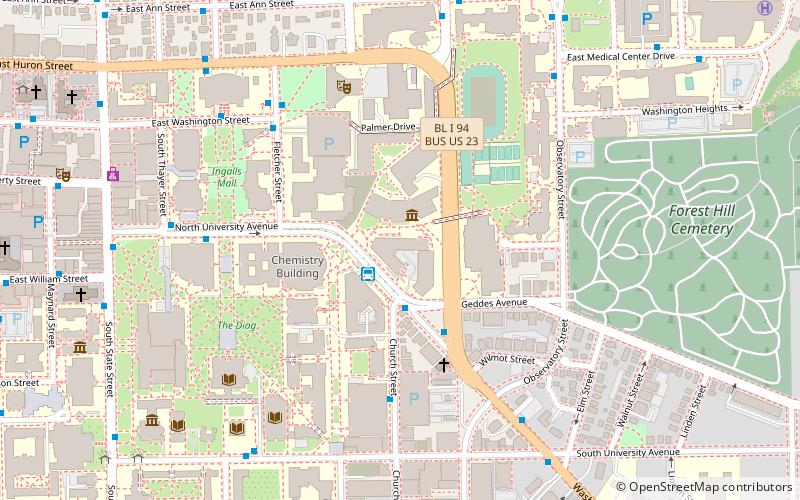 University of Michigan Museum of Natural History location map