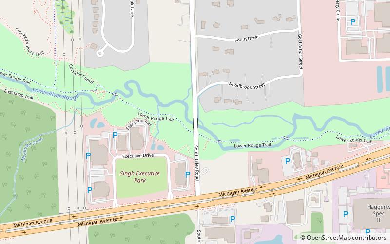 Lilley Road–Lower Rouge River Bridge location map