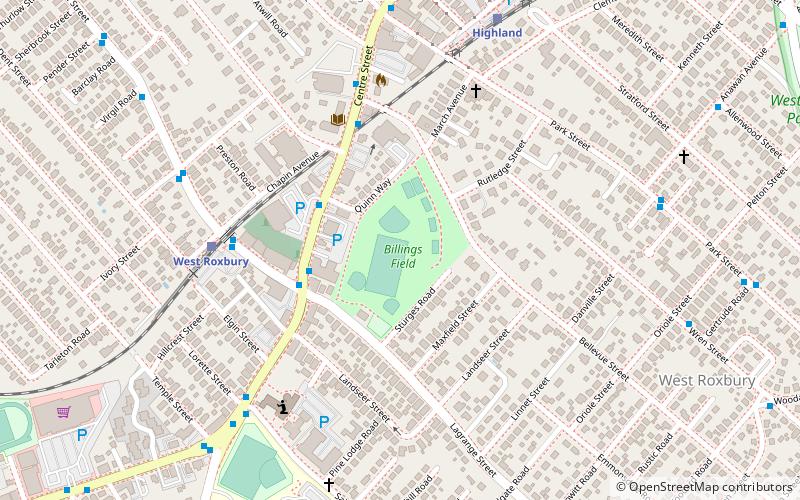 billings field boston location map