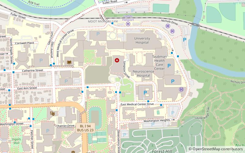 Taubman College of Architecture and Urban Planning location map