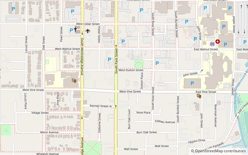 Vine Area Historic District location map