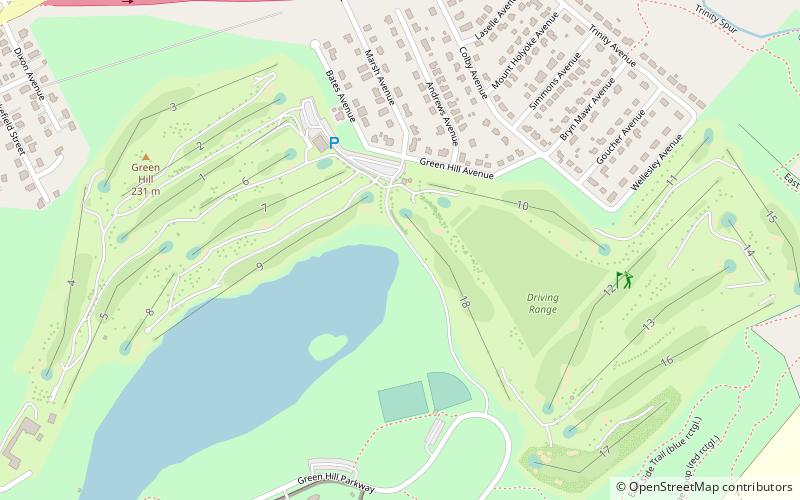 worcester green hill municipal golf club location map