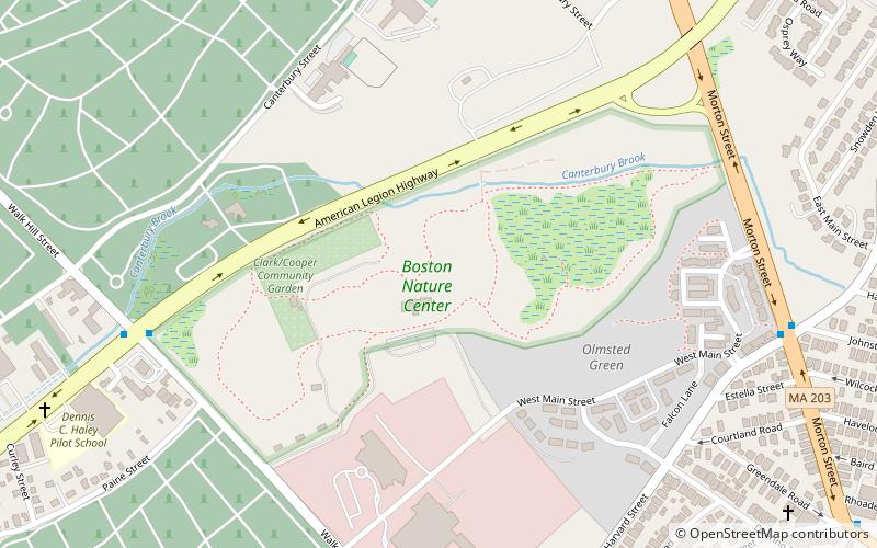 boston nature center and wildlife sanctuary location map