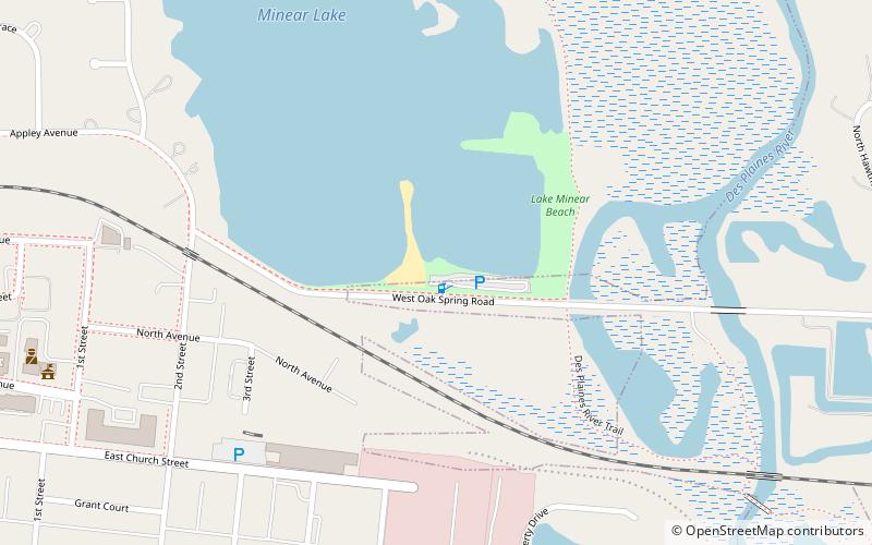 Lake Minear Beach location map