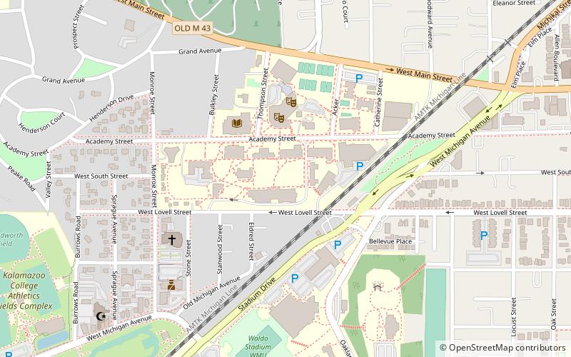 Kalamazoo College location map