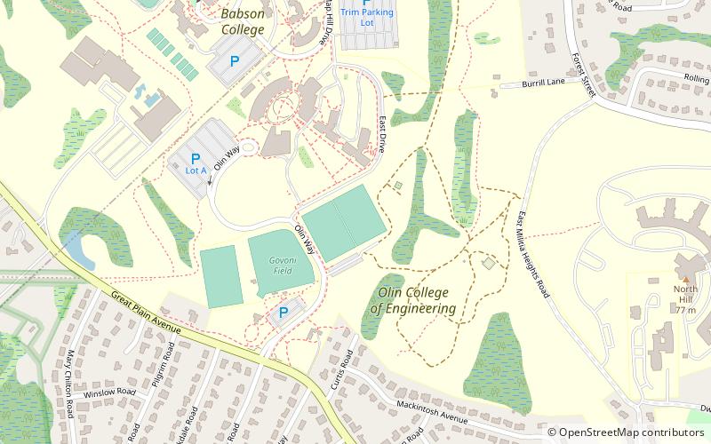 Franklin W. Olin College of Engineering location map