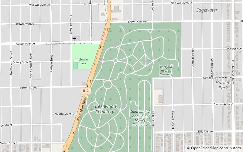 Greenwood Cemetery location map