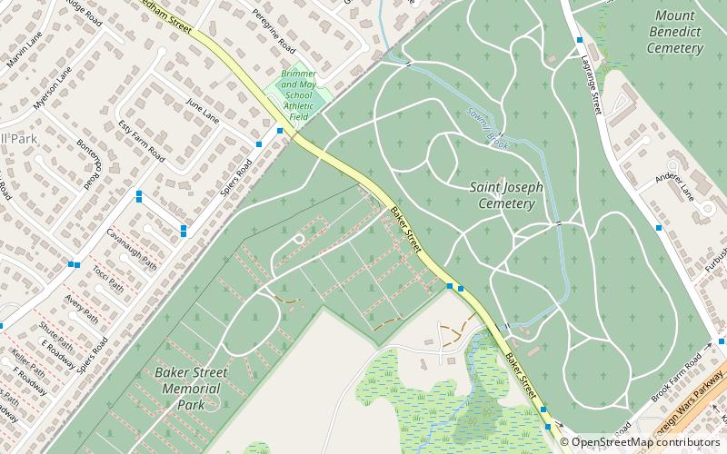 baker street jewish cemeteries boston location map