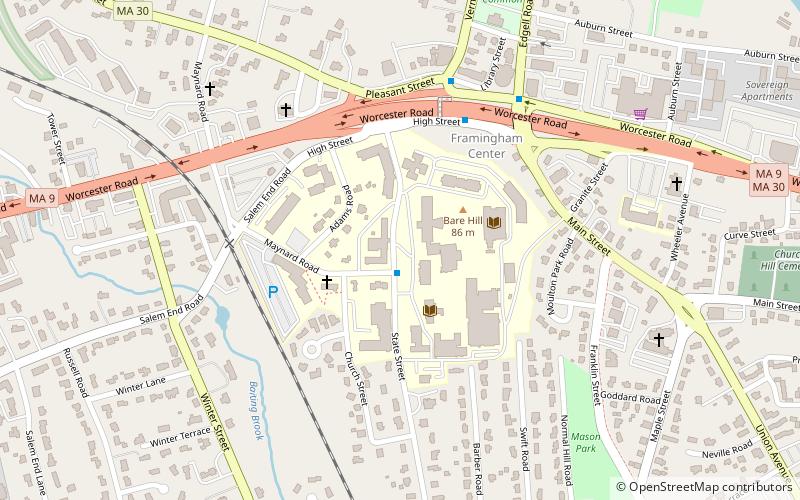 universite detat de framingham location map