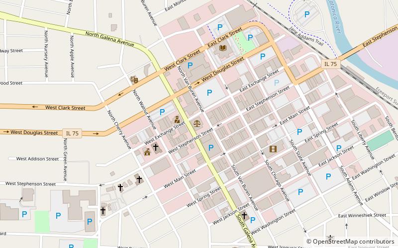 Stephenson County Courthouse location map