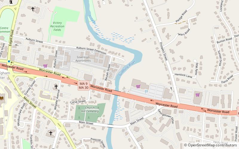 Historic places in Framingham location map